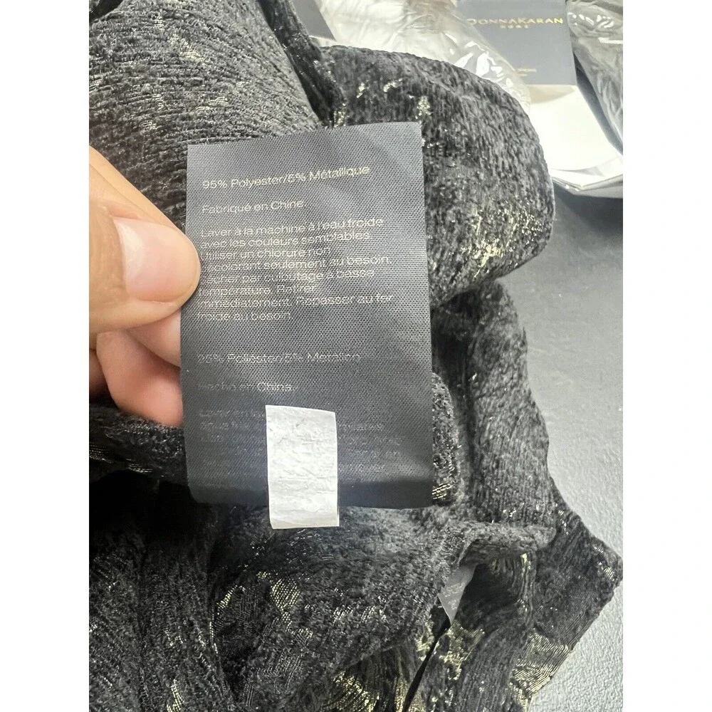 Donna Karan Black Onyx Full/Queen Duvet Cover + 2 Standard Shams + 2 Euro Shams